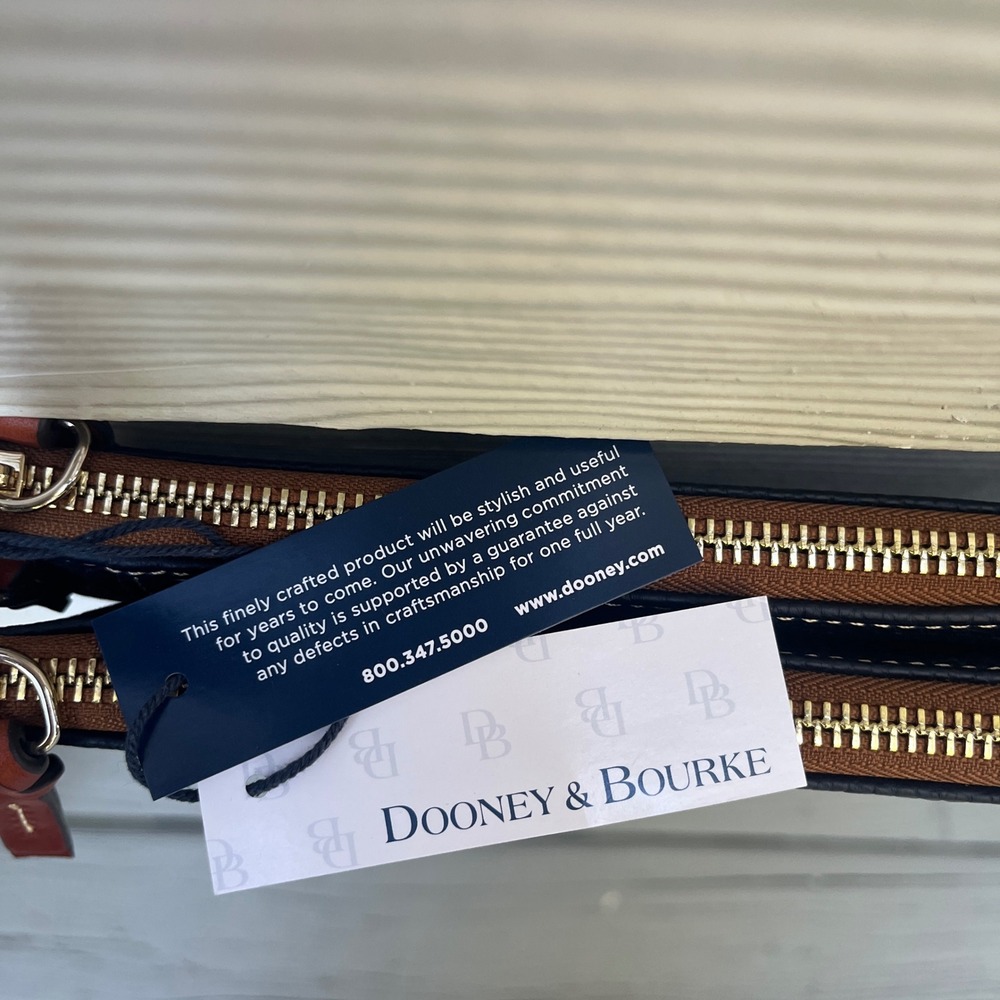 Dooney & Bourke Crossbody Bag Women Small Navy Blue NEW Pebble Grain Triple Zip - Picture 5 of 14